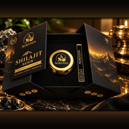 Auriveda Himalayan Shilajit Luxury Gatefold Box & 20g Jar